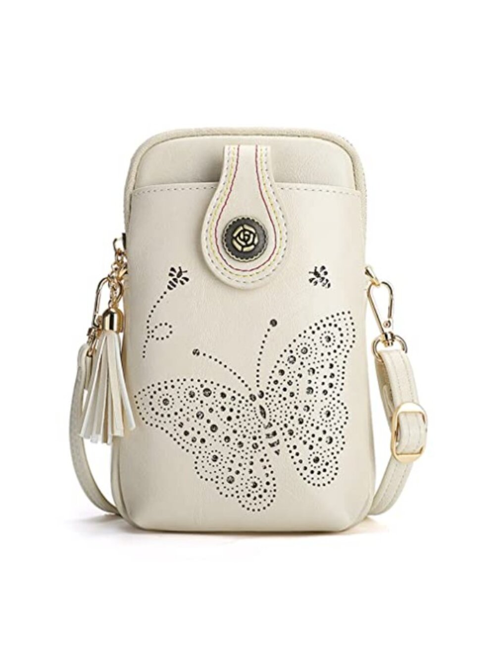 Synthetic Leather Crossbody Phone Purse Adjustable Strap